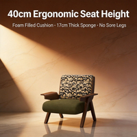 Fauteuil individuel de salon moderne français, chaise de balcon imprimé zèbre, pieds en bois massif, inclinable, design