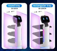 Robot de service de livraison de nourriture à navigation automatique pour restaurant et hôtel, prix d'usine, vente chaude, avec 3 plateaux, accueillir les clients