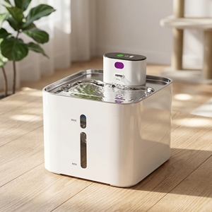 Distributeur d'eau intelligent portable <span class=keywords><strong>pour</strong></span> <span class=keywords><strong>chats</strong></span>, fonctionnement ultra silencieux de la pompe, OEM ODM, logo personnalisé, batterie 5000 mAh, plateau en acier de 4,2 L - Product Image 2