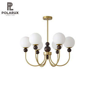 Lámpara de Araña Moderna Industrial para Comedor, Vestíbulo, Restaurante, Hotel, de Latón, Aluminio y Vidrio, LED, Alta Calidad, Nuevo Diseño, Fuze - Product Image 1