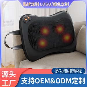 Massage Pillow Heated Electric Kneading Neck Shoulder Waist Massager With Timing Function For Back And Lumbar Relief - Product Image 5