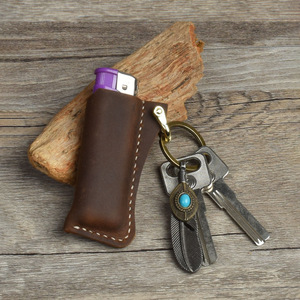 เคสใส่ไฟแช็คหนังวัวแบบสั่งทำเคสเบาสุดสร้างสรรค์พวงกุญแจและเคสป้องกันที่มีน้ำหนักเบาแบบย้อนยุค - Product Image 1