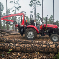 TUV CE approuvé foresterie remorque montée PTO entraînement trois points accouplement hydraulique tracteur grues avec treuil