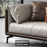 Canapé modulable en cuir italien de luxe, design moderne, pour salon, salle de réunion et mobilier de bureau, prix de gros commercial