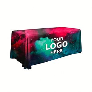 Custom logo Spandex <b>Tablecloth</b> With Skirt Stretchable Table Cover Wrinkle Resistant <b>Washable</b> <b>Tablecloth</b> - Product Image 1