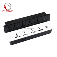 Nouvelle Tendance Multiprise de Bureau 4 Prises 2 Ports USB Intégrés Encastrable Universel pour Table Prise EU UK US