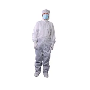 Myesde Wasbare Antistatische Kleding Polyester + Geleidende Vezel Stofdichte Kleding Uit Één Stuk Kleding Clean Room Werkkleding