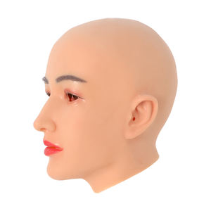 <span class=keywords><strong>Masque</strong></span> en silicone réaliste pour femme, tête entière, effet peau réelle, pour films, accessoires, Halloween, cosplay, fête costumée - Product Image 3