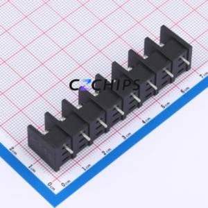 MX35S-8.25-08P-BK01-Cu-S-A Barrier Terminal Block Through hole,P=8.25mm Connector Two Sides 8.25mm 1x8P Straight Pin - Product Image 2