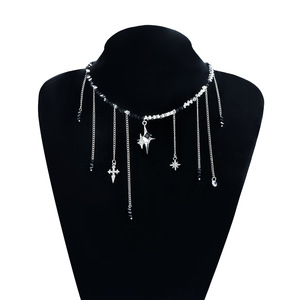 <span class=keywords><strong>Collana</strong></span> <span class=keywords><strong>con</strong></span> <span class=keywords><strong>perline</strong></span> <span class=keywords><strong>nere</strong></span> stile Spicy Girl europeo <span class=keywords><strong>e</strong></span> americano, <span class=keywords><strong>con</strong></span> ciondolo a stella <span class=keywords><strong>e</strong></span> croce, catena girocollo - Product Image 6