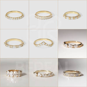 IGI Certified Vvs Lab Made Diamond Eternity Wedding <b>Ring</b> Custom 925 <b>Silver</b> Baguette Lab Created Diamond Anniversary <b>Ring</b> Jewelry - Product Image 3