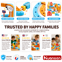 Kit de jouets magnétiques KZHM pour enfants, train électrique magnétique à construire soi-même, jouets éducatifs STEM pour les activités parent-enfant, pour garçons