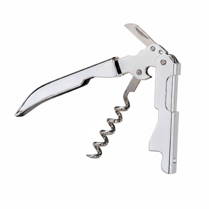 Apribottiglie personalizzabili in acciaio inossidabile doppio tiraggio vino e birra con stendino elettronico da cucina Logo personalizzato - Product Image 2