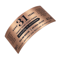 Étiquettes en cuivre massif de haute qualité, gaufrage profond, finition vintage, personnalisation complète OEM, emballage de luxe pour vins et spiritueux