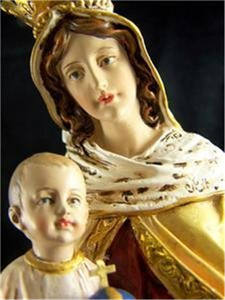 Statua in Poliresina/Resina della Madonna Romana della Montagna Statua da Tavolo in Resina di Carmel con Bambino, Figurina da 8 Pollici - Product Image 6