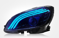 GZYLC Nuevo Faro Delantero LED Mejorado para Mercedes Benz Clase C W204 C200 C260 2008-2011, Actualización de Lámpara Delantera DRL para Automóvil Benz