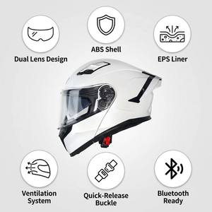 Casco Modular Abatible con Logotipo Personalizado OEM ODM, Casco Integral para Motocicleta con Doble Visor ABS EPS, <span class=keywords><strong>Precio</strong></span> de Fábrica - Product Image 2