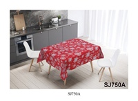 Nappe à imprimé Père Noël et flocon de neige festif - Tissu résistant à l'huile, durable pour les repas de Noël et la décoration de fête