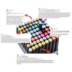 Günstiges Set von 60-262 Farbe Twin Double Tip Art Zeichnung Skizze Alkohol basierte Graffiti Farbe Permanent Marker - Product Image 5