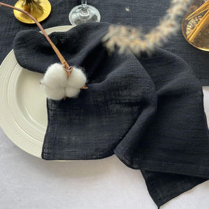 Serviettes en lin 100% de haute qualité les plus vendues Nappe en coton brodé moderne pour diverses occasions - Product Image 3