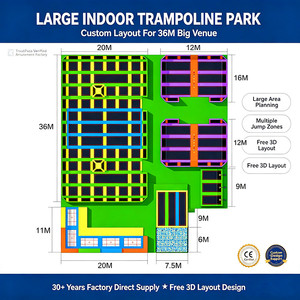 Parque de Trampolines Interior al por Mayor, Diseño Personalizado, Parque de Aventuras, Parque de Trampolines para Niños y Adultos en Venta - Product Image 3