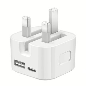 20W <b>USB</b> C PD Power Adapter Charger UK <b>Plug</b> A+C Wall Charger 35W Dual Type C Phone Charger Block - Product Image 2