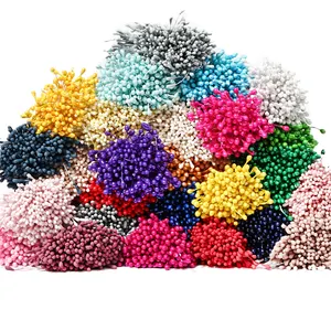 6 cm lange farbige Blume Staubblatt Künstliche Blumen 800 Stück DIY Handmade Craft Künstlicher Blumen kopf