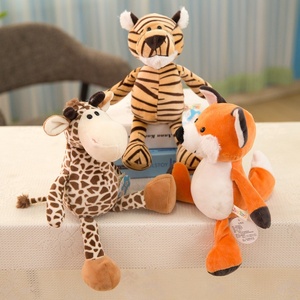 Juguetes de Peluche de Animales del Bosque: Jirafa, <span class=keywords><strong>Le</strong></span>ón, Mono, Perro, Tigre, Regalo de Actividades, Juguete de Peluche para Cumpleaños de Niños - Product Image 5