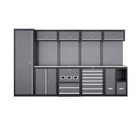 Armoire à outils en métal combinée à 5 unités avec établi multi-tiroirs pour garage industriel