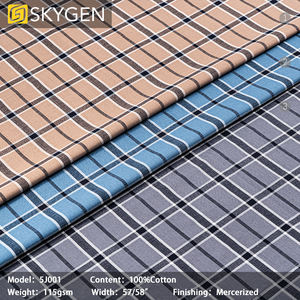 High Quality 100% <strong>Cotton</strong> <strong>Yarn</strong> <strong>Dyed</strong> Check Woven Shirting <strong>Fabric</strong> - Product Image 1