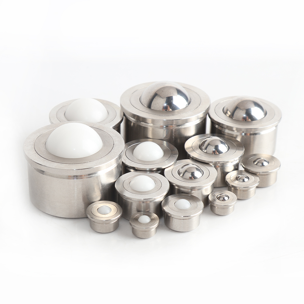 Precision POM Stainless Steel Press Fit Roller Bearing Unit Universal Ball Transfer Units Fasteners