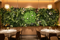 Mur végétal simulé, plantes vertes d'intérieur, mur d'images de verdure verticale