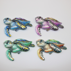 Imán Decorativo de Tortuga Marina Dorada de Lujo, Estilo Oceánico, Recuerdo de Viaje Personalizado, Decoración para el Hogar - Product Image 1