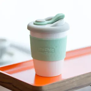 Milieuvriendelijke Biologisch Afbreekbare Plastic Koffiebeker Met Direct Drinktype En Pp-Deksel