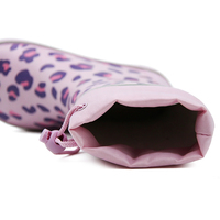 Bottes pour enfants en caoutchouc naturel de qualité supérieure, mi-mollet, hauteur personnalisable, avec cordon de serrage, doublure chaude en peluche, toutes saisons, pour la pluie et le quotidien
