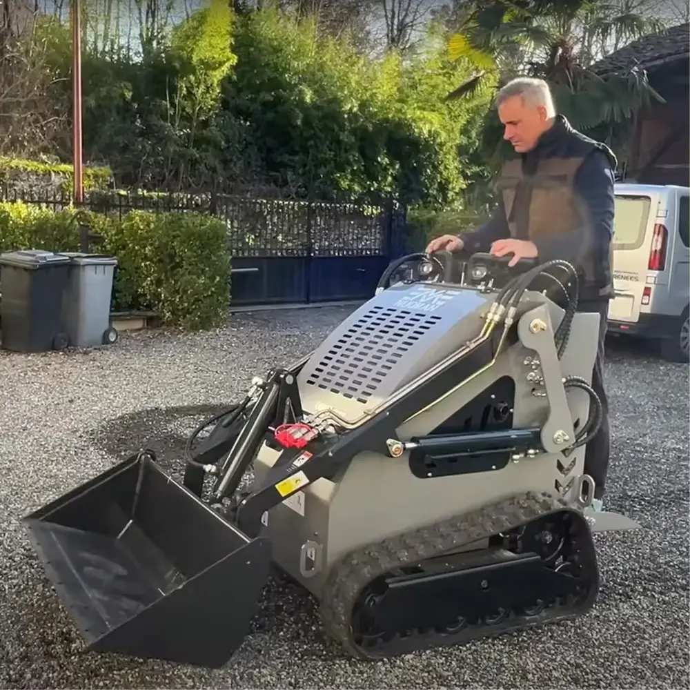 Mini Skid Stuur Loader Epa Motor Wiel Track Multifunctionele Crawler Skid Stuur Loader In Ons Frankrijk