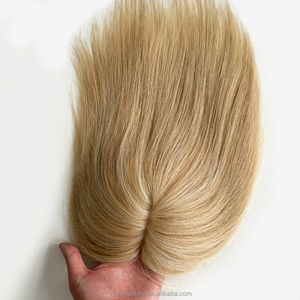 Toppers de Cabello Virgen Europeo con Base de Malla Fina, Aspecto Natural, con Raíz Ombré y Reflejos Rubios para Mujer - Product Image 2