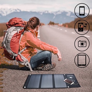Panneaux solaires flexibles 21 W avec 3 ports USB, chargeur solaire pliable pour téléphone, manette, batterie externe solaire - Product Image 5