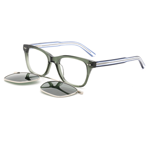 Marco cuadrado <span class=keywords><strong>Clip</strong></span> magnético en <span class=keywords><strong>gafas</strong></span> <span class=keywords><strong>graduadas</strong></span> Marco de acetato y <span class=keywords><strong>clip</strong></span> de metal Imanes de alta resistencia - Product Image 3