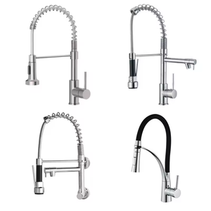 SS304 Brass Water Tap <strong>Musluk</strong> With Pull Out Black Robinet Modern Spray Black Cozinha Kitchen Sink Faucet - Product Image 6