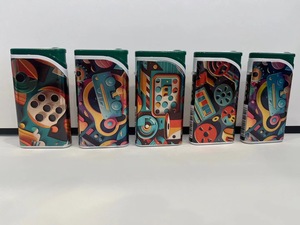 Bật lửa điện tử dạng khói Jet Flame mới với vỏ sắt, kiểu dáng thẻ tên, bật lửa điện tử Turbo Flip - Product Image 5