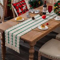 Chemin de table de glands brodés de Noël pour la décoration intérieure Table à manger Cuisine Hôtels et mariages