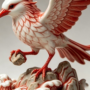 Statue en résine personnalisée BZY de l'<span class=keywords><strong>oiseau</strong></span> mythique Jingwei, sculpture de la légende chinoise ancienne, décoration intérieure, cadeau, vente en gros B2B, usine - Product Image 6