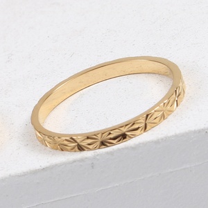 <b>Thin</b> Stackable Stainless Steel Star <b>Ring</b> Jewelry No Fade Gold Plated North Star <b>Rings</b> for Women - Product Image 1