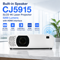 Projecteur laser 4K 3LCD CJ5915 avec correction des biais de coin, 5200 lumens et interface HDMI