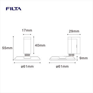 Filta באיכות גבוהה אבץ מגנטית מפסיקה להתקין דלת קיר - Product Image 5