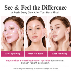 ATOANY - Paquete de 6 Mascarillas Faciales de Hidrogel con Colágeno Rosa PDRN, Efecto Lifting y Reafirmante, Hidratación Intensa para Piel Enrojecida y Seca - Product Image 5