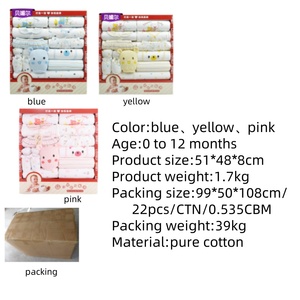 Otros suministros para bebés, caja de regalo de <span class=keywords><strong>nacimiento</strong></span> para niños recién nacidos, Kit de ropa 0-3 Momth, canastilla de bebé recién nacido de manga larga de algodón - Product Image 6