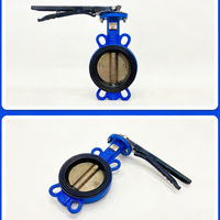 Vanne papillon manuelle à joint souple en fonte ductile, bidirectionnelle, pour applications industrielles, pompes à eau, CVC, plomberie, haute température, et applications minières