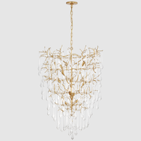 Yihao personnalisé nordique moderne K9 cristal nordique laiton Led luxe Design lustre plafond goutte chambre Design suspension